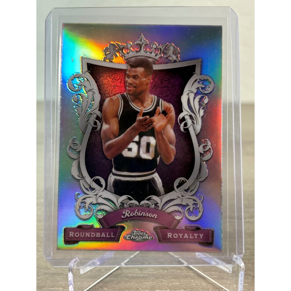 2024 Topps Chrome David Robinson Roundball Royalty Refractor RR-8 Spurs NBA Card